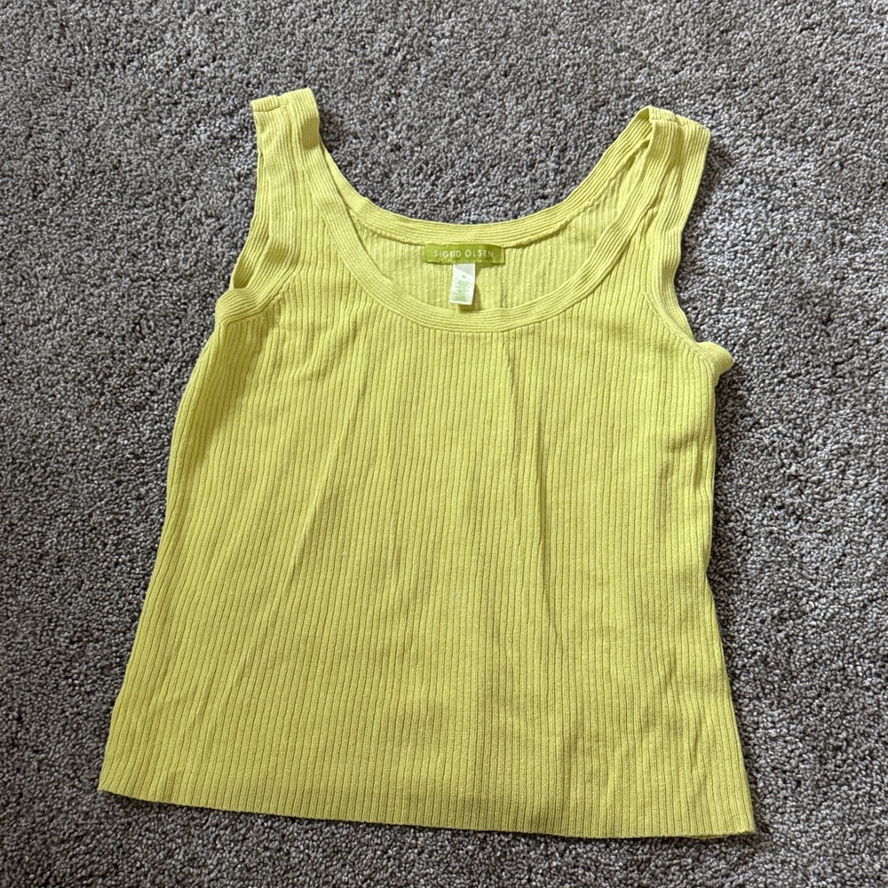 Coobie Lemon Ribbed Tank Top
